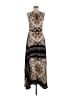 AaKaa 100% Polyester Paisley Brown Casual Dress Size L - photo 1