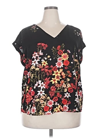 7th Avenue Design Studio New York & Company Short Sleeve Blouse (view 1)