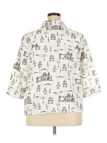Cj Banks 3/4 Sleeve Button-Down Shirt (view 2)