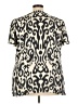 Rose + Olive 100% Polyester Animal Print Ivory Short Sleeve Blouse Size 3X - photo 2