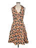 ModCloth Print Orange Cocktail Dress Size 6 - photo 1