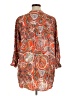 H&M Paisley Orange 3/4 Sleeve Blouse Size 14 - photo 2