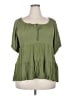 Torrid Green Short Sleeve Blouse Size 2X Plus (2) - photo 1