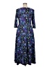 Lbisse Print Blue Casual Dress Size XL (estimated) - photo 2