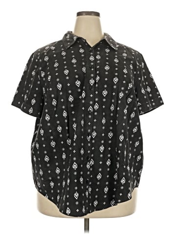 Roaman's Short Sleeve Button-Down Shirt (view 1)