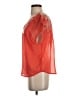 Alya 100% Polyester Orange Short Sleeve Blouse Size S - photo 5