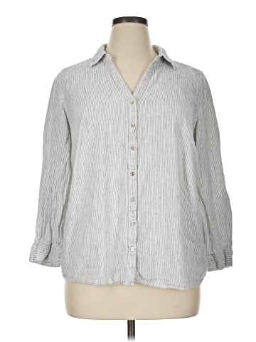Tahari 3/4 Sleeve Button-Down Shirt (view 1)