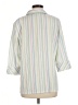 Koret 100% Cotton Stripes Ivory 3/4 Sleeve Button-Down Shirt Size M - photo 2