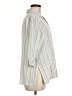 Koret 100% Cotton Stripes Ivory 3/4 Sleeve Button-Down Shirt Size M - photo 4