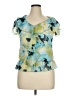 Iz Byer Teal Short Sleeve Blouse Size XL - photo 1