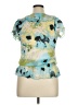 Iz Byer Teal Short Sleeve Blouse Size XL - photo 2