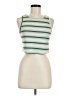 Romwe Green Sleeveless T-Shirt Size 6 - photo 1