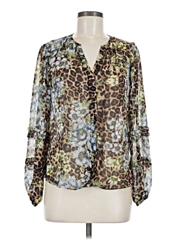 White House Black Market Long Sleeve Blouse (view 1)