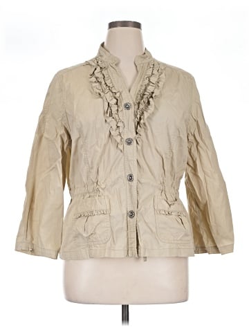 Christopher & Banks 3/4 Sleeve Button-Down Shirt (view 1)