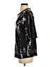 Zara 100% Polyester Silver 3/4 Sleeve Top Size S - photo 5