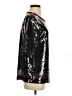 Zara 100% Polyester Silver 3/4 Sleeve Top Size S - photo 4