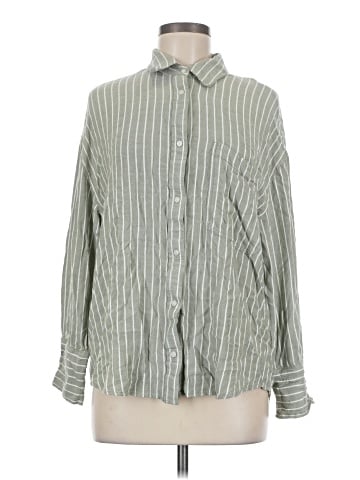 American Eagle Outfitters Long Sleeve Button-Down Shirt (view 1)