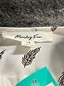 Monday Fun 100% Polyester Print Ivory Short Sleeve Blouse Size 1X - photo 7
