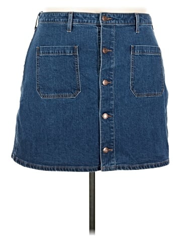 Lands' End Denim Skirt (view 1)