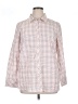 Talbots 100% Cotton Checkered-gingham Pink Long Sleeve Button-Down Shirt Size XL - photo 1