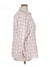 Talbots 100% Cotton Checkered-gingham Pink Long Sleeve Button-Down Shirt Size XL - photo 4
