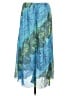 One World 100% Polyester Tropical Blue Casual Skirt Size M - photo 2