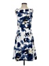 Ann Taylor Print Blue Cocktail Dress Size 2 - photo 1