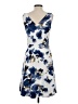 Ann Taylor Print Blue Cocktail Dress Size 2 - photo 2