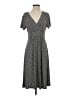 L.L.Bean Polka Dots Gray Casual Dress Size Sm R - photo 1