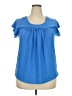 Adrienne Vittadini Blue Short Sleeve Blouse Size XXL - photo 1