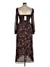 o.p.t 100% Polyester Brown Burgundy Casual Dress Size XL - photo 2