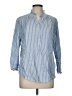 BeachLunchLounge Stripes Blue 3/4 Sleeve Button-Down Shirt Size M - photo 1