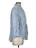 BeachLunchLounge Stripes Blue 3/4 Sleeve Button-Down Shirt Size M - photo 4
