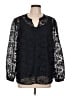 Talbots 100% Polyester Black Long Sleeve Blouse Size 12 - photo 1