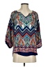 Renee C. Blue 3/4 Sleeve Blouse Size S - photo 1