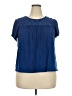 Ella Moss Blue Short Sleeve Blouse Size XXL - photo 1