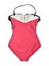 Boden Color Block Pink One Piece Swimsuit Size 4 - photo 2