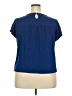 Ella Moss Blue Short Sleeve Blouse Size XXL - photo 2