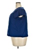 Ella Moss Blue Short Sleeve Blouse Size XXL - photo 5