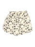 Lena 100% Polyester Print Ivory Shorts Size S - photo 2