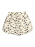 Lena 100% Polyester Print Ivory Shorts Size S - photo 1