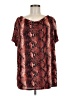 Jaclyn Smith Burgundy Short Sleeve Blouse Size XL - photo 1