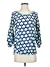 Annabelle 100% Polyester Blue 3/4 Sleeve Blouse Size S - photo 1
