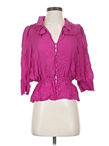 Parker 3/4 Sleeve Silk Top (view 1)