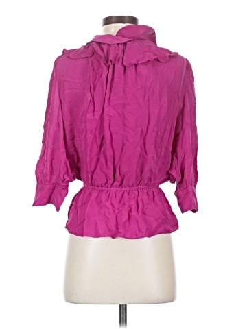 Parker 3/4 Sleeve Silk Top (view 2)