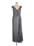 Montage by Mon Cheri 100% Polyester Metallic Silver Cocktail Dress Size 18 - photo 1
