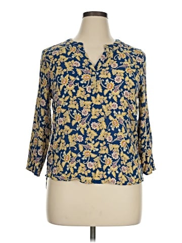 Pale Sky 3/4 Sleeve Blouse (view 1)
