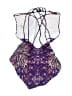 Athleta 100% Polyester Paisley Purple One Piece Swimsuit Size XS - photo 2