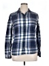 SO 100% Cotton Plaid Blue Long Sleeve Button-Down Shirt Size XL - photo 1