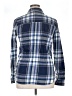 SO 100% Cotton Plaid Blue Long Sleeve Button-Down Shirt Size XL - photo 2